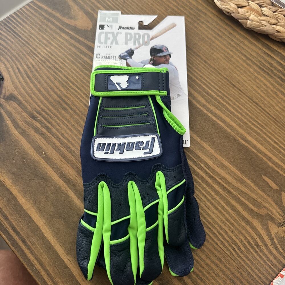 Adult Franklin CFX Pro Hi-Lite Jose Ramirez Batting Glove Size Medium